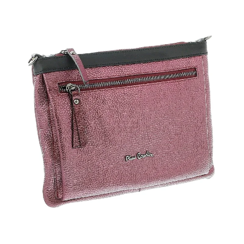 Handle bags with lightweight nylon for ease -Pierre Cardin Campari Leather Structured Square Shoulder Bag for womens