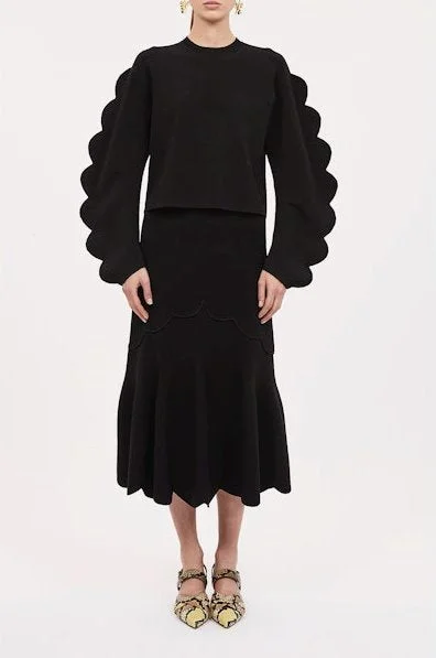 Resort Dresses for Vacation -Estela Skirt Noir