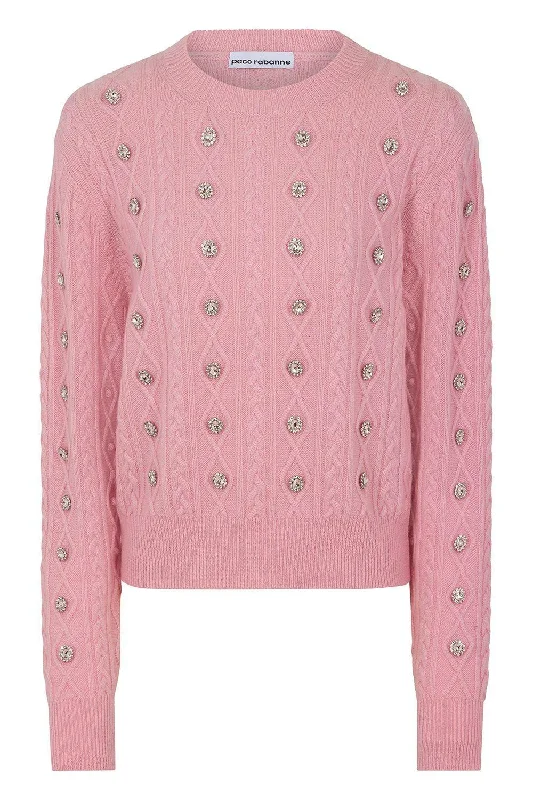 Semi - formal - event cardigan for a refined look -Pull Over Cardigan - Powder Pink