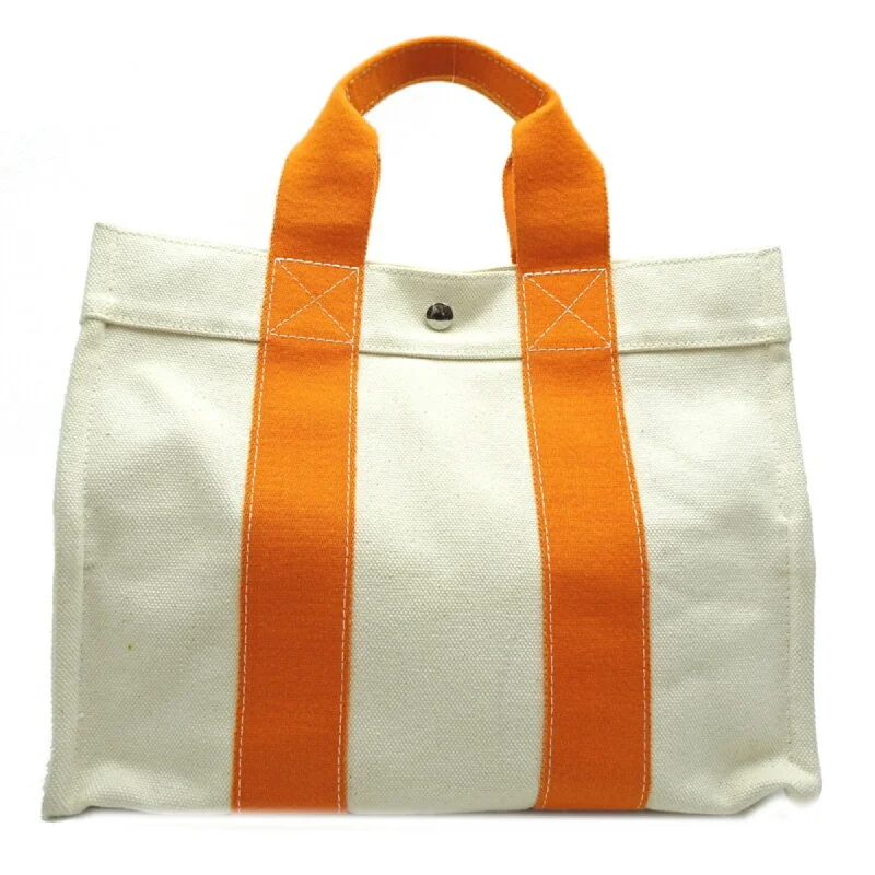 Handle bags with neutral tones for versatility -Hermes ivory  Cotton Tote Bag (Pre-Owned)