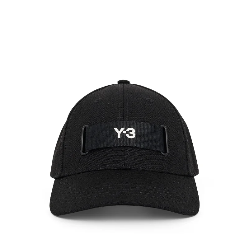 Fashion-forward backpack for bold street style -Y-3 Webbing Cap in Black