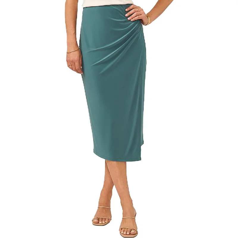 Hippie Dresses with Beads -Vince Camuto Womens Faux Wrap Below Knee Midi Skirt