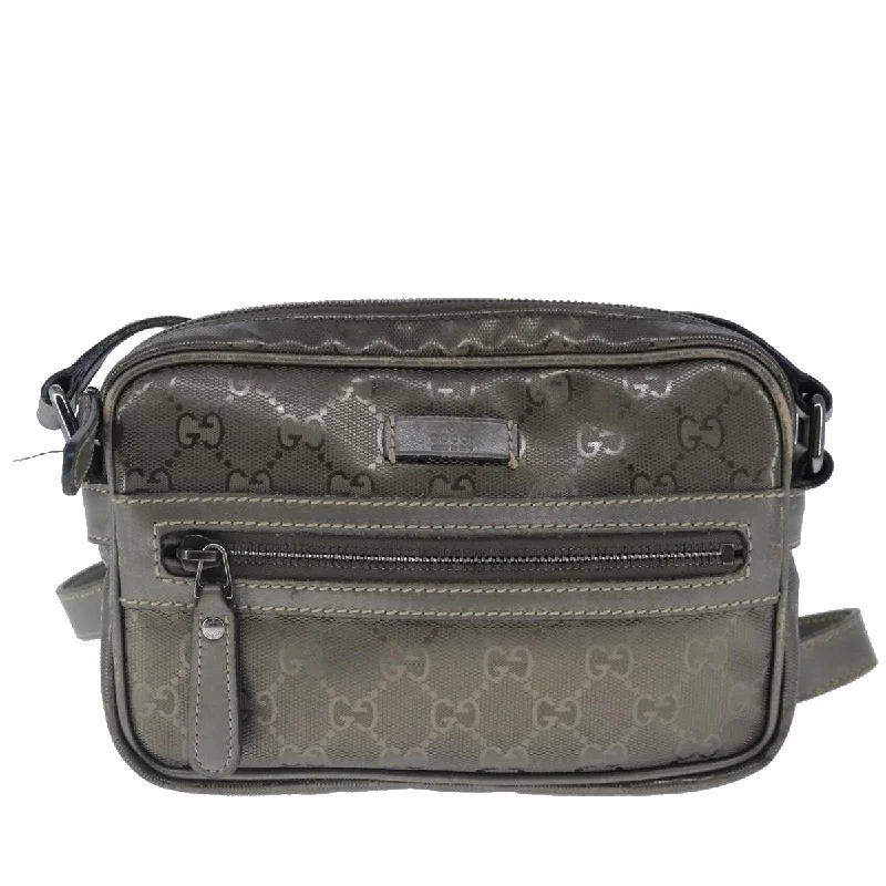 Handle bags with side pockets for organization -Gucci Imprime  Canvas Shoulder Bag (Pre-Owned)