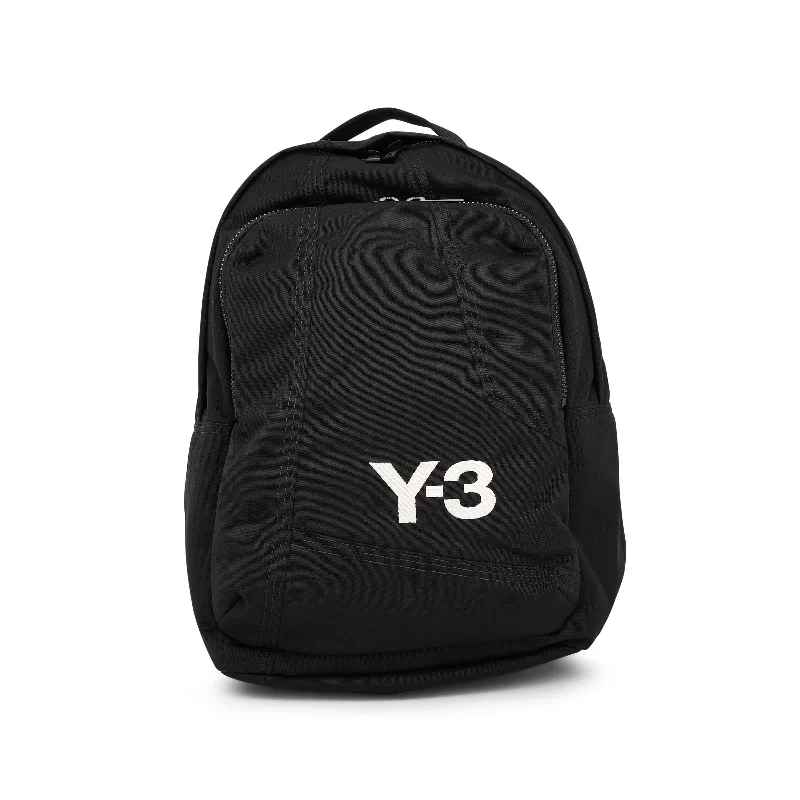 Eco-conscious backpack with sustainable fabric choices -Y-3 Staple Backpack in Black