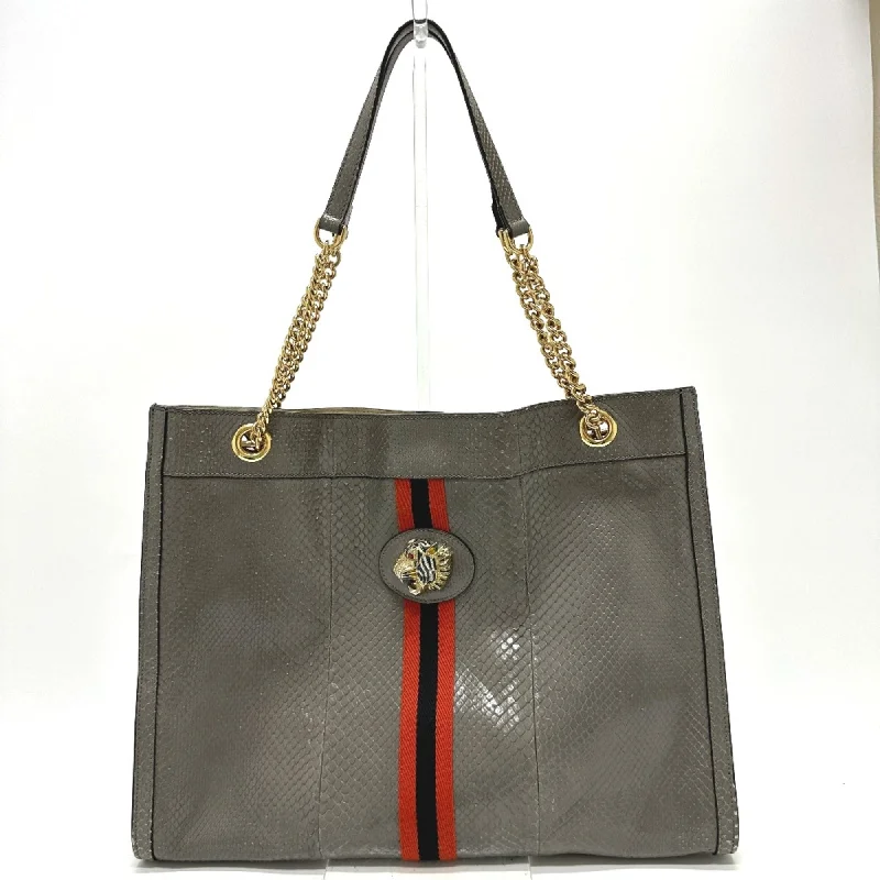 Handle bags with bohemian tassel embellishments -Gucci  Leather Tote Bag (Pre-Owned)