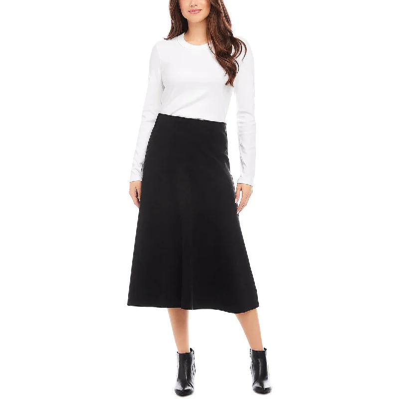 Vintage Dresses for Nostalgia -Karen Kane Womens Faux Suede Midi Midi Skirt