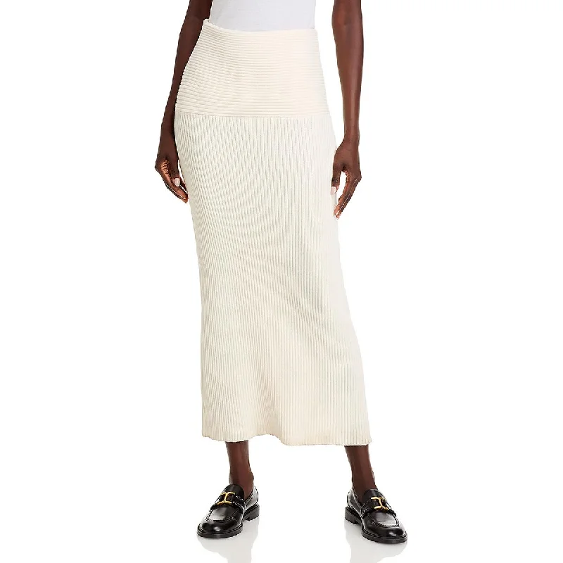 Modern Dresses for Trendy -4th & Reckless Womens Ribbed Knit Midi Skirt