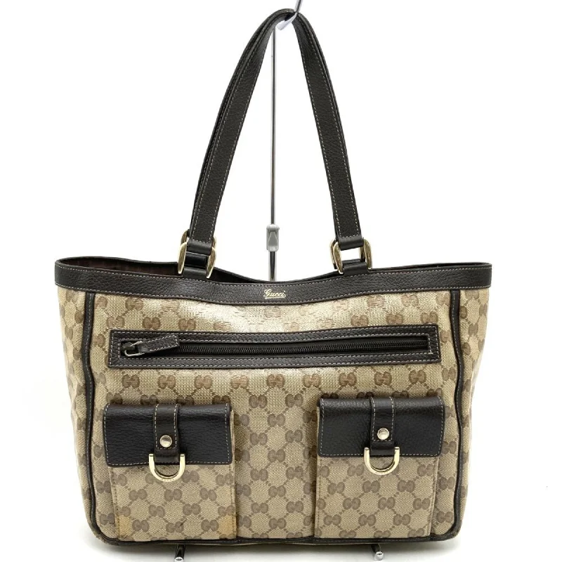 Handle bags with quilted leather for luxury -Gucci  Gg Crystal Leather Tote Bag (Pre-Owned)