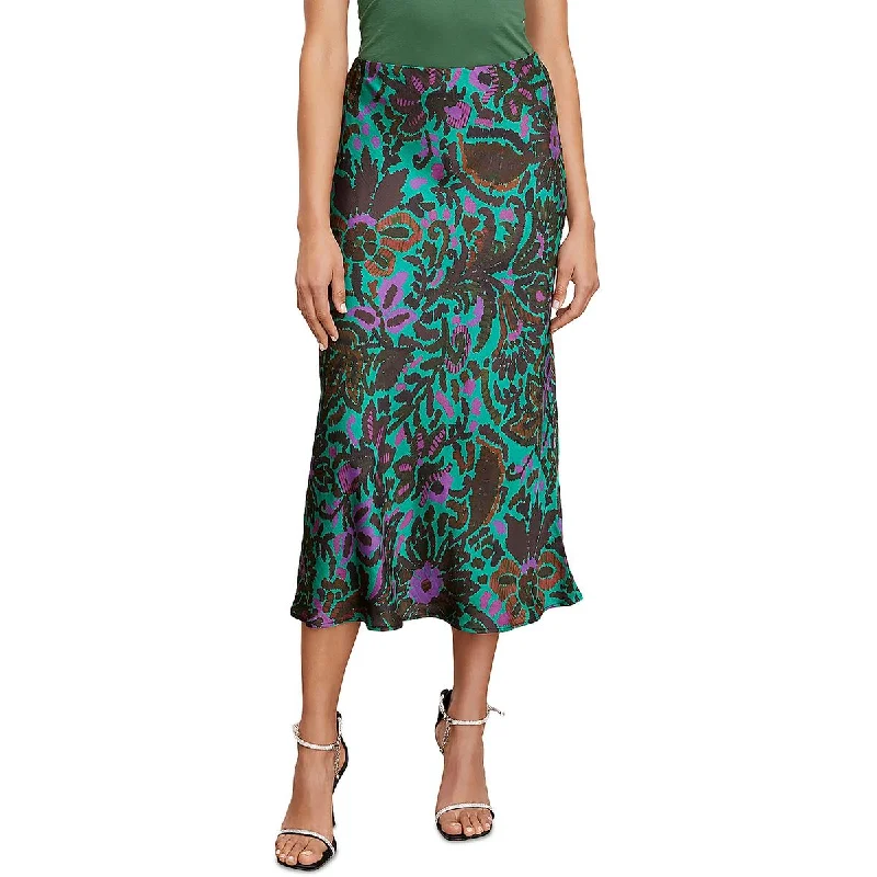 Capri Dresses for Playful -VELVET BY GRAHAM & SPENCER Womens Floral Print Midi Midi Skirt