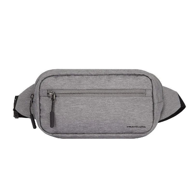 Handle bags with sturdy canvas for longevity -Travelon World Travel Essentials Convertible SlingWaist Pack Polyester Gray Heather One Size