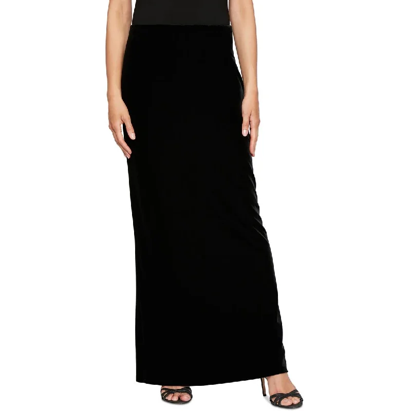 Tiered Dresses for Voluminous -Alex Evenings Womens Velvet Maxi Maxi Skirt