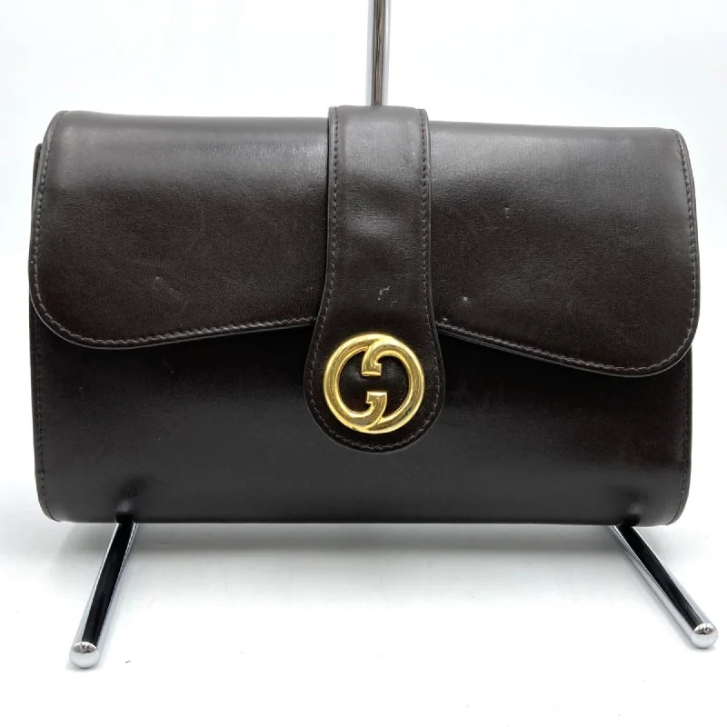 Handle bags with detachable pouches for versatility -Gucci  Leather Clutch Bag (Pre-Owned)