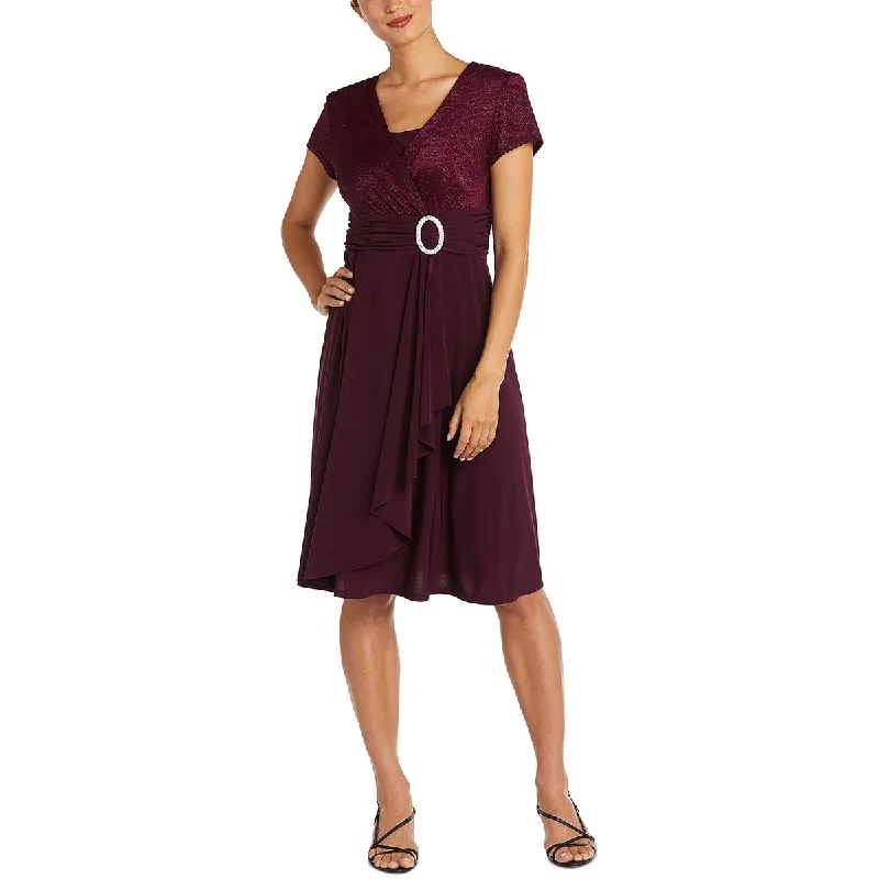 Tie-up Dresses for Decorative -R&M Richards Womens Embellished Knee Wrap Dress