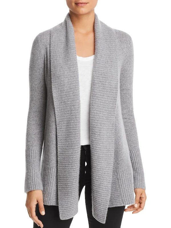 Women's cashmere cardigan for warmth -Womens Cashmere Layering Cardigan Sweater