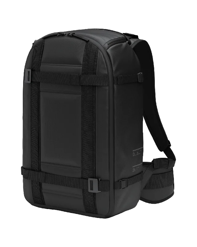 Vintage-inspired backpack with brass buckle details -Ramverk Pro Backpack 26L Black Out