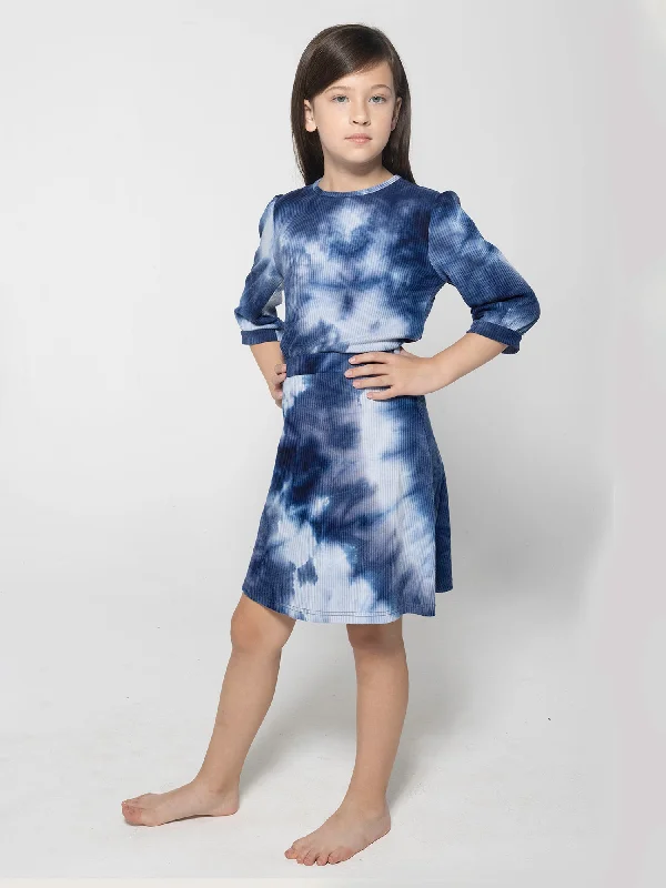 Retro Dresses for Throwback -ZigZag Tie Dye A-line Skirt