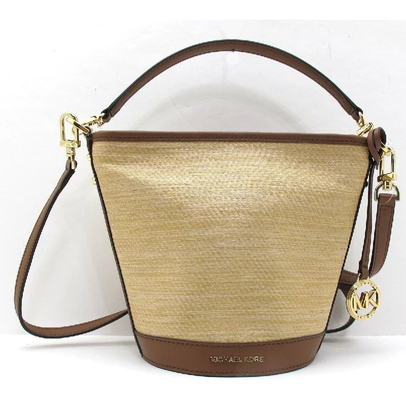 Handle bags with vegan suede for softness -Michael Kors Townsend Small Top Zip Bucket Crossbody