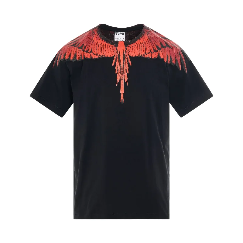 Tactical military backpack for rugged field missions -Icon Wings T-Shirt in Black/Red