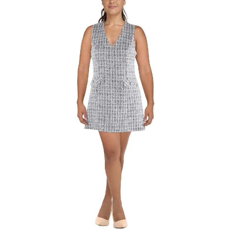 Gray Dresses for Subtle -Laundry by Shelli Segal Womens Tweed Mini Sheath Dress