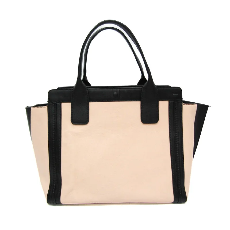 Handle bags with detachable pouches for versatility -Chloé Alison  pink  Leather Handbag Tote Bag (Pre-Owned)